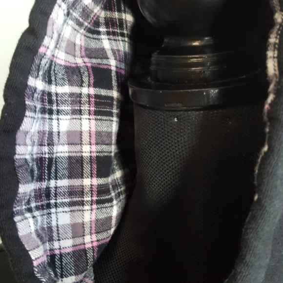 JOHN DEERE XXL-LOVE Black w/Pink Plaid Hoodie Sweatshirt (S) - Picture 6 of 12